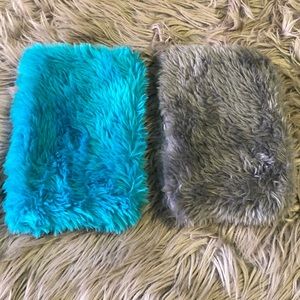 Furry travel cosmetic/toiletry bags